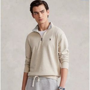 Polo Ralph Lauren Men’s Beige 1/2 Half Zip Sweater Pony XL